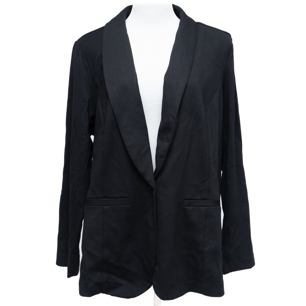 New Eloquii Black Knit Ali Blazer Plus Size 18